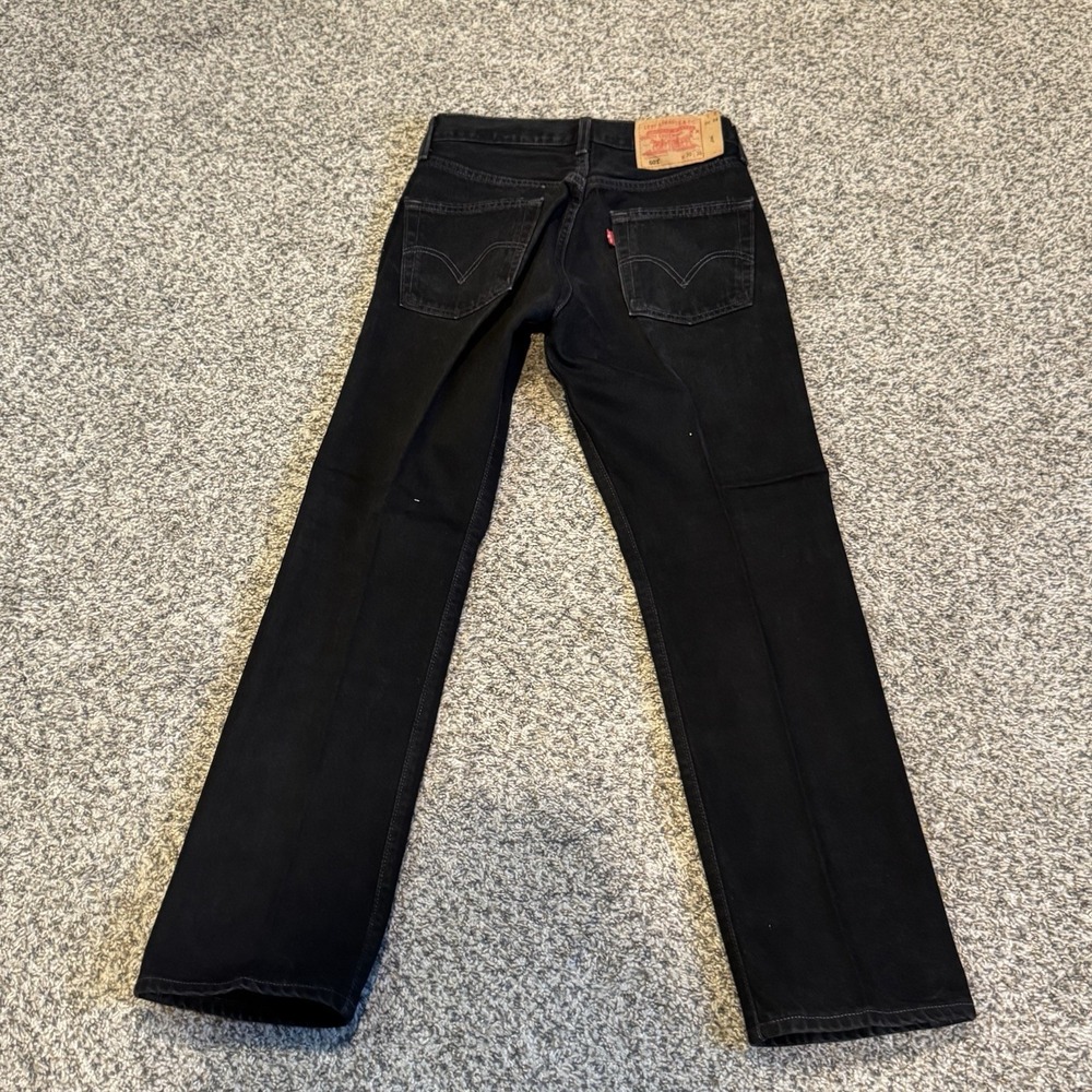 Levis 501 Jeans Mens 30x30 (Fit 28x29 Black Button Fly Straight Leg 5 Pocket VTG - Picture 5 of 12